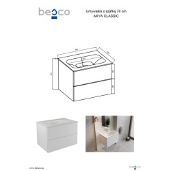 Spodní skříňka s umyvadlem AKYA grafitová matná