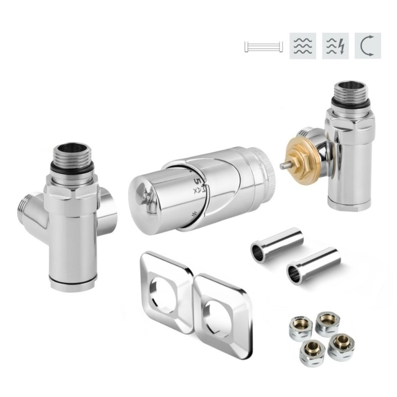 INTEGRATO-SADA, universální rohový ventil s plastovou rozetou