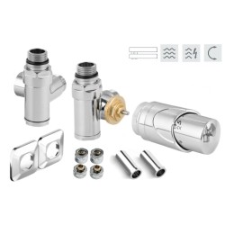 INTEGRATO-SADA, universální rohový ventil s plastovou rozetou