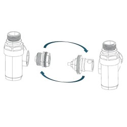 INTEGRATO-SADA, universální rohový ventil s mosaznou rozetou