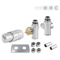 INTEGRATO-SADA, universální rohový ventil s mosaznou rozetou 1 ks