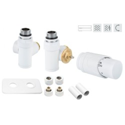 INTEGRATO-SADA, universální rohový ventil s mosaznou rozetou 1 ks