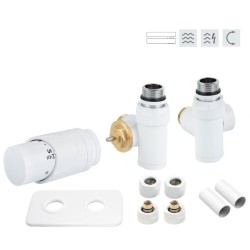 INTEGRATO-SADA, universální rohový ventil s mosaznou rozetou 1 ks