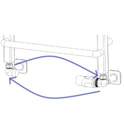 PRIME-SADA, universální rohový ventil s plastovou rozetou