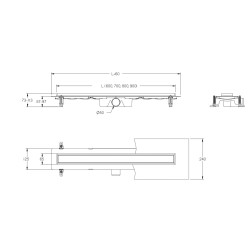 Odtokový podlahový žlab VIRGO BASIC