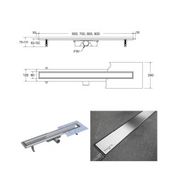 Odtokový podlahový žlab VIRGO DUO