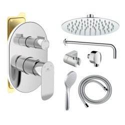 ULTRA-2F CHROM, Podomítkový sprchový set včetně příslušenství, chrom