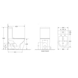 WC ROBUSTO RIMLESS kombi
