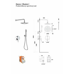 Podomítková baterie s příslušenstvím DECCO/ILLUSION I/VEO