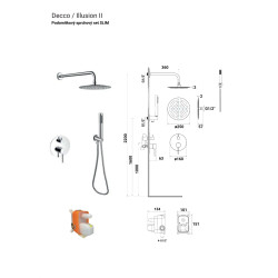 Podomítková baterie s příslušenstvím SLIM DECCO/ILLUSION II
