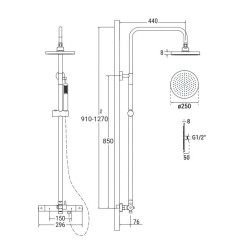 Sprchová nástenná sada s termostatickou batériou DECCO/ILLUSION