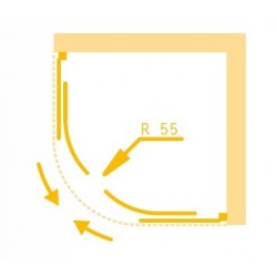 SET čtvrtkruhový kout MURO + vanička z litého mramoru