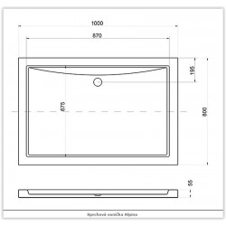 Sprchová vanička Alpina