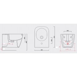 Závěsný bidet Nero