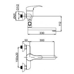Sprchová baterie YUTA Y-12