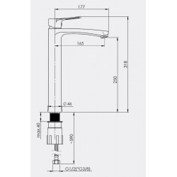 Umyvadlová baterie STATIC-18