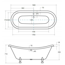 Volně stojící vana VICTORIA
