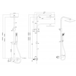 Termostatická baterie s příslušenstvím RIVER