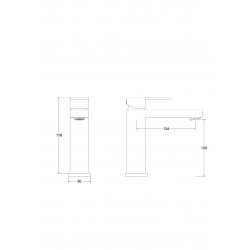 Stojanková umývadlová batéria Modern II