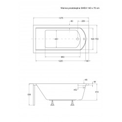 Obdĺžniková vaňa Shea