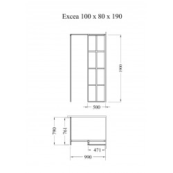 Walk-in sprchová zástěna EXCEA