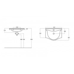 Skříňka s umyvadlem VIKY 55/65/80