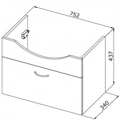 Skříňka s umyvadlem VIKY 55/65/80