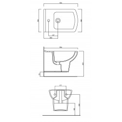 Závěsný bidet Nero