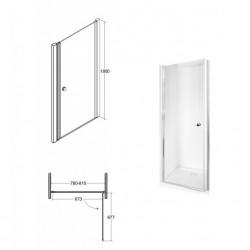 Bezrámové sprchové dvere SINCO