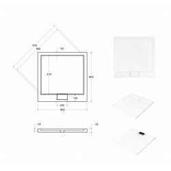 Čtvercová sprchová vanička AXIM