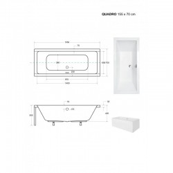 Obdĺžniková vaňa QUADRO