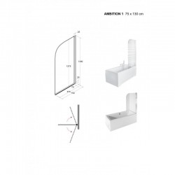 Vanová zástěna AMBITION 1