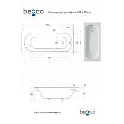 Obdĺžniková vaňa INTRICA
