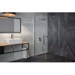 Štvorcový celosklenený pántový sprchový kút PIXA