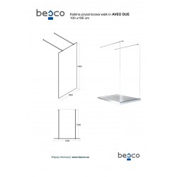 Walk-in bezdverový a bezbariérový sprchový kút AVEO DUE