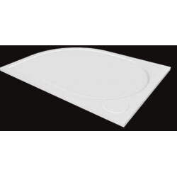 Štvrťkruhová asymetrická mramorová sprchová vanička LAKA