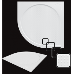 Čtvrtkruhová mramorová sprchová vanička LAKA