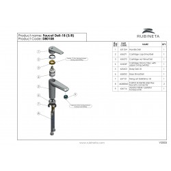 Umyvadlová stojánková vodovodní baterie DELI-18