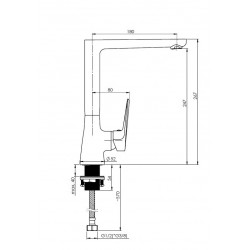 Drezová stojanková vodovodná batéria DELI-33