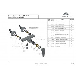 Sprchová nástěnná vodovodní baterie DELI-12
