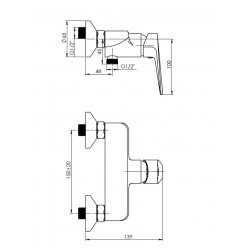 Sprchová nástenná vodovodná batéria Olsen Spa DELI-12