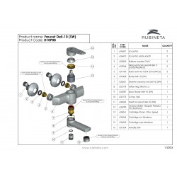 Vaňová nástenná vodovodná batéria DELI-10 SW