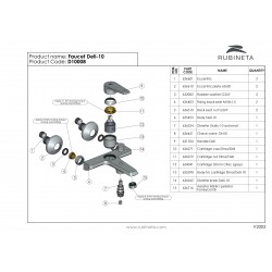 Vaňová nástenná vodovodná batéria DELI-10