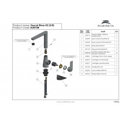 Dřezová stojánková vodovodní baterie ELMA-33