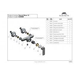 Sprchová nástěnná vodovodní baterie ELMA-12