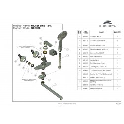 Sprchová nástenná vodovodná batéria ELMA-12/C