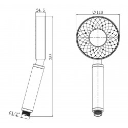 Sprchová ružica trojpolohová LUNA