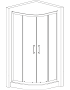 Štvrťkruhové kúty s veľkým množstvom rozmerov