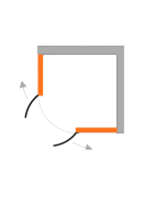 Otočné dveře dvoukřídlé